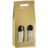 Caja de vino para 2 botellas con ventana de cartón resistente de varios colores