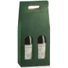 Wine Box for 2 Bottles with Window in Resistant Cardboard Various Colors