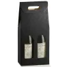 Caja de vino para 2 botellas con ventana de cartón resistente de varios colores