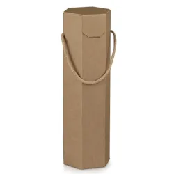 Hexagon Secret Box voor 1 Fles met Koorden AVANA