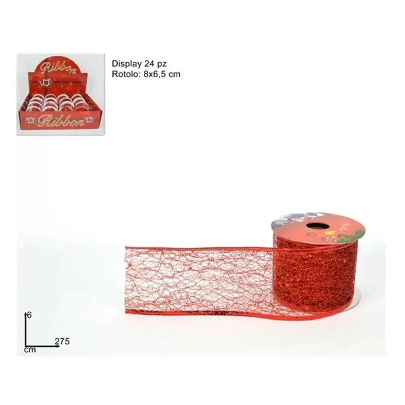 Glitzer Mesh Tape cm 6x2,7 Mt Verschiedene Farben | ChartaRè