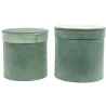 Set of 2 cylindrical velvet boxes in various colors