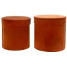 Set of 2 cylindrical velvet boxes | ChartaRè