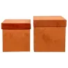Set de 2 cajas cuadradas de terciopelo en varios colores