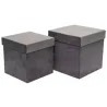 Conjunto de 2 caixas quadradas de veludo | ChartaRè
