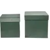 Set of 2 square velvet boxes in various colors