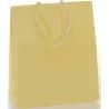 Luxury shopping bag in colored plasticized paper with drawstring, pack of 12 pcs