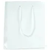 Luxury shopping bag in colored plasticized paper with drawstring, pack of 12 pcs