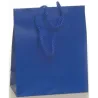 Luxury shopping bag in colored plasticized paper with drawstring, pack of 12 pcs