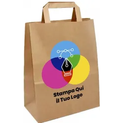 Flat Handle Shopper biały lub Havana Personalizowane w kolorach AVANA