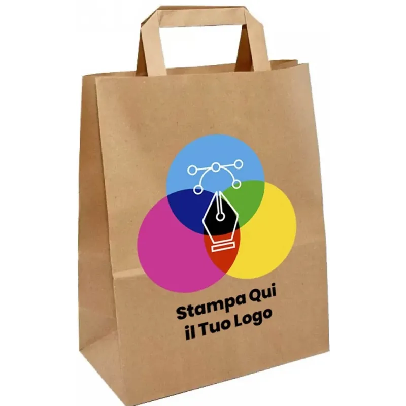 Shopper White med platt handtag eller Havana Personliga i AVANA-färger