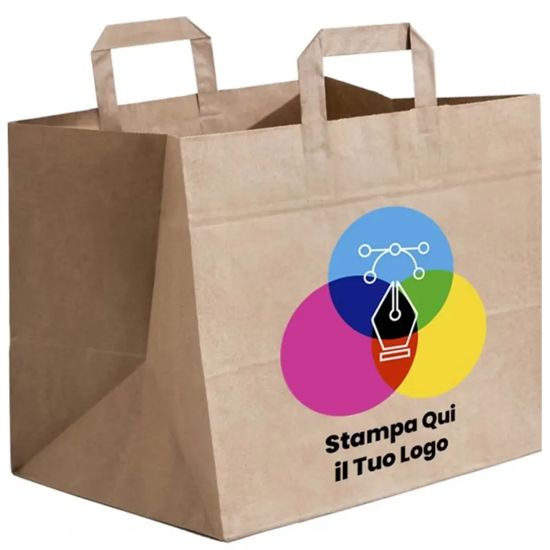 Flat Handle Shopper White or Havana Personalized in Colour | ChartaRè