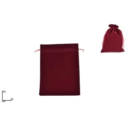 Bolso de terciopelo burdeos en dos tamaños