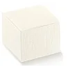 Embossed White Folding Boxes for Wedding Favors, Pack of 10 pcs in Elegant and Easy to Assemble Cardstock