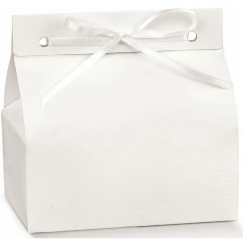 10 Caixas Chic para Amêndoas Açucaradas com Furos em Cartão Branco | ChartaRè