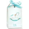 10 Bustine Porta Confetti Cavallino per Battesimo Rosa e Azzurro in Cartoncino con Foro