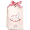10 Bustine Porta Confetti Cavallino per Battesimo Rosa e Azzurro in Cartoncino con Foro | ChartaRè