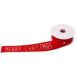 Merry X'Mas szalag különböző színek és méretek PIROS