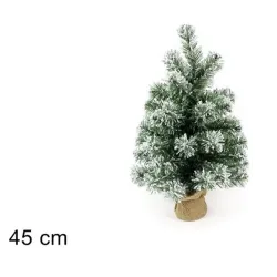 Boom, met sneeuw bedekte spikes en jute basis verschillende maten