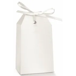 10 White Cardboard Sugared Almonds Pouches with Hole | ChartaRè