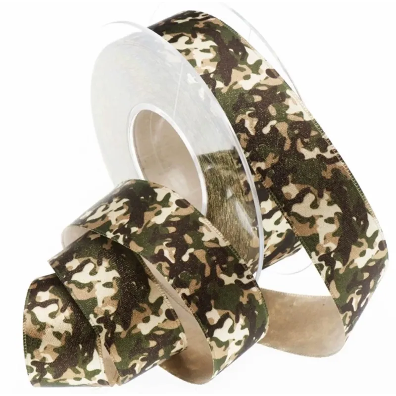 Fita de camuflagem verde dourada várias alturas