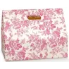 Trunk for Colomba Toile de Jouy Green and Fuchsia Handle | ChartaRè