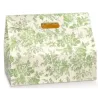 Baulotto per Colomba Toile de Jouy con Maniglia Verde e Fuxia