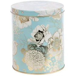 Blikken Doos h 17 cm lichtblauw