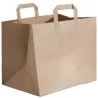 Shopper in carta avana riciclata con maniglia piatta, 8 misure