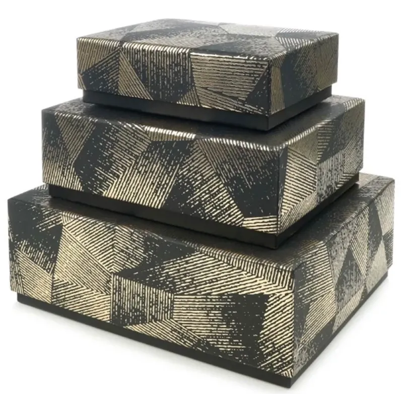 Set mit 3 Vance Geschenkboxen schwarz