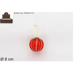 Sphère de verre avec des perles de différentes couleurs et tailles