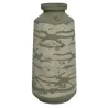 Jarra de terracota verde e cinzenta h 25 cm h 25 cm