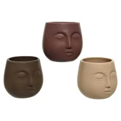 Kulatá porcelánová váza na obličej různé barvy