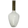 Vase en verre Col Doré h 48 Cm
