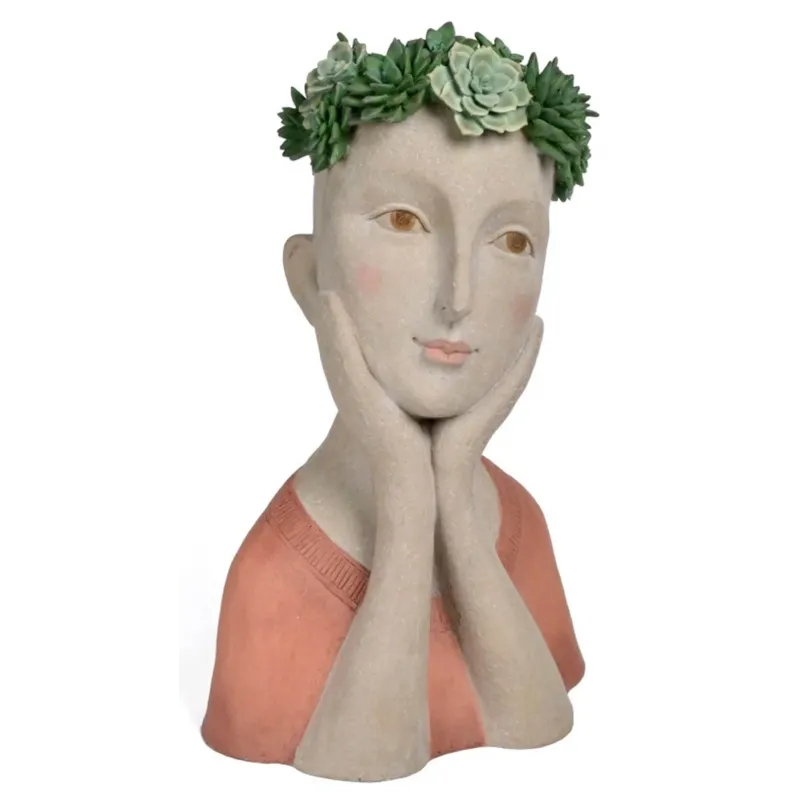 Busto de resina feminino h 42,5 cm