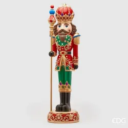 Soldat Vert et Rouge avec Sceptre et Led h.120 EDG