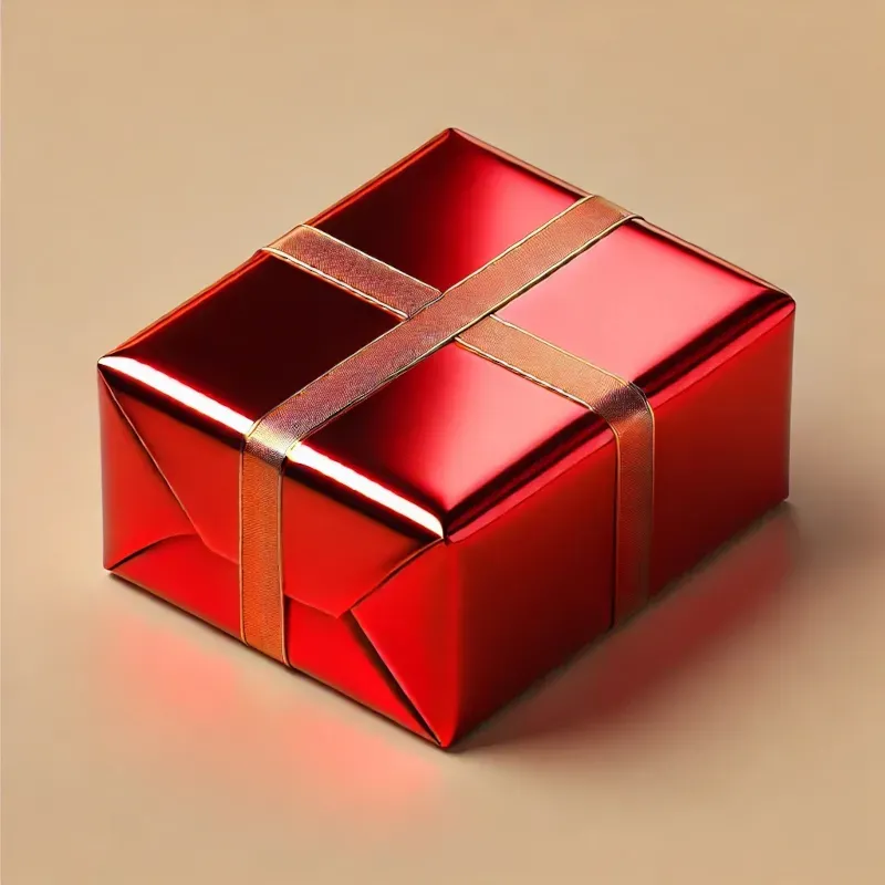 25 Hojas de Metal Papel Regalo de Navidad en Hojas cm.70x100 rojo