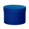 Set 3 Scatole Rotonde in Tessuto Blu