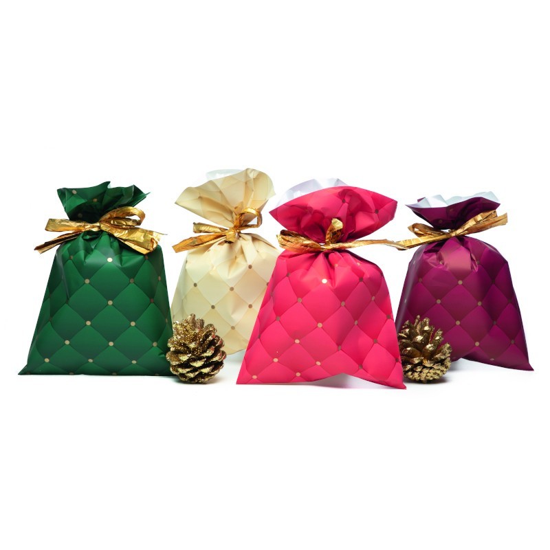 Surtido de bolsas de regalo de terciopelo en 4 colores