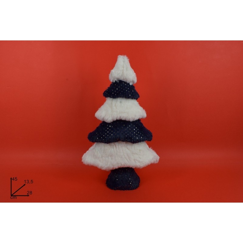 Albero di Natale in Pelliccia Bianca/Blu | ChartaRè