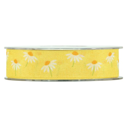 Daisies Ribbon mm.25x20 mt. yellow