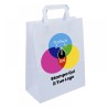 White Shopper Flat Handle Personalized in Color | ChartaRè