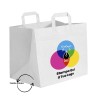 Witte Shopper plat handvat Gepersonaliseerd kleur