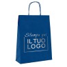 Personalized Blue Lanyard Paper Shopper in 1 Color