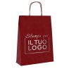 Personalized 1-color Burgundy Lanyard Paper Shopper
