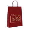 Personalised 1-colour Bordeaux Landino Paper Shopper | ChartaRè