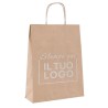 Sand Cord Paper Shopper Personalized 1 Color