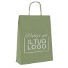 Personalized Sage Cord Paper Shopper in 1 Color