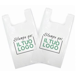 100 Kg. Shopper Biodegradabili Compostabili Personalizzati a 2 Colori