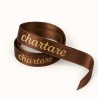 Personalized Double Satin Ribbon Hot Stamping Gold | ChartaRè